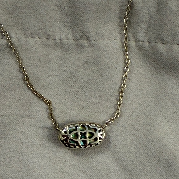 Kendra Scott Gold Necklace with Iridescent Stone - Picture 4 of 5